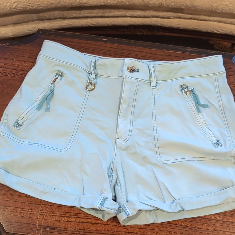 White House Black Market High Waist Blue Shorts
